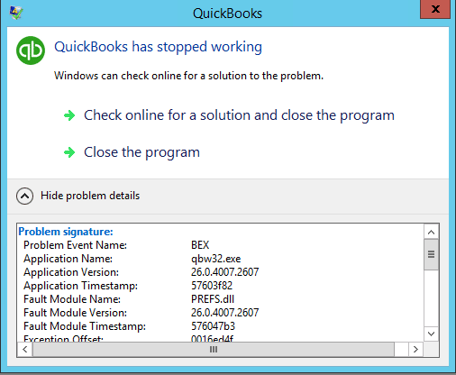 QuickBooks Desktop BEX Error - Image