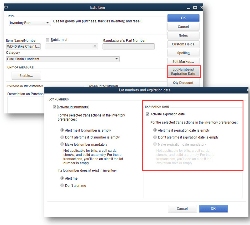 Inventory expiration dates on lot numbers - Image