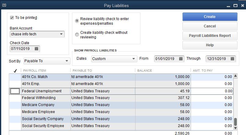 Adjust Payroll Liabilities - Image