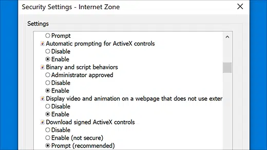 Configure ActiveX Control - Image