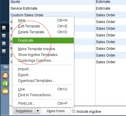 Making a Duplicate Template - Image