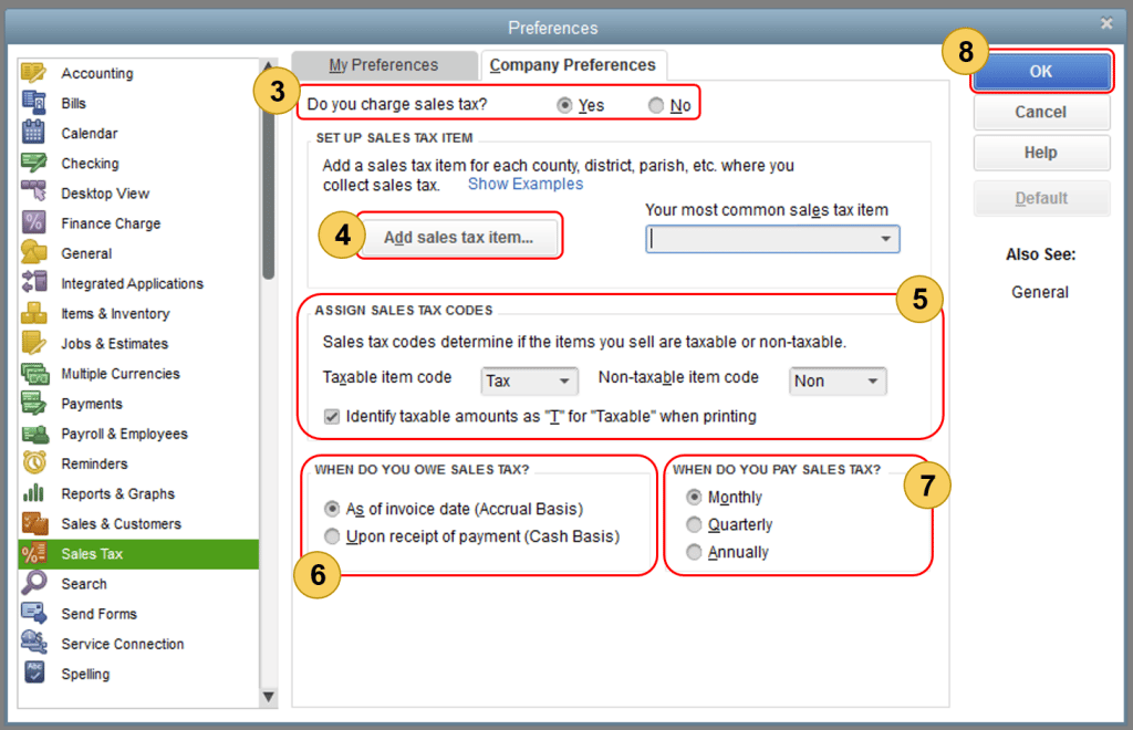 Turn Sales Tax on in the company file - Image