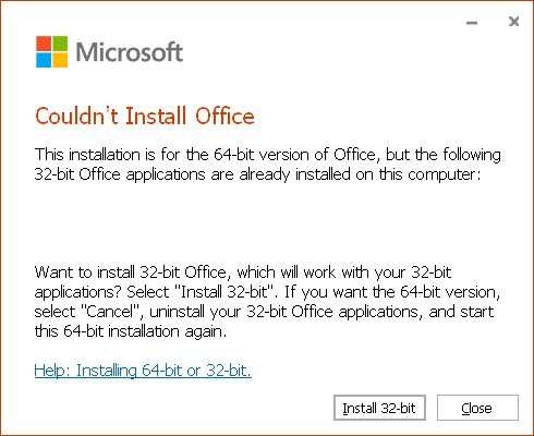 32-bit version Office 365 - Image