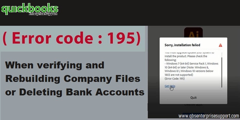 How to Fix QuickBooks Error Code 195?