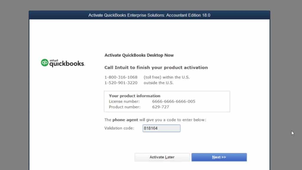 Activate QuickBooks - Image