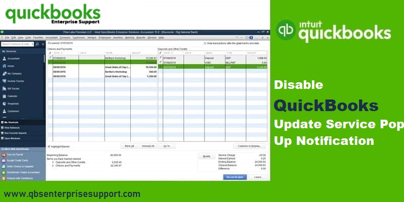 How to Disable QuickBooks Update Service Pop Up?