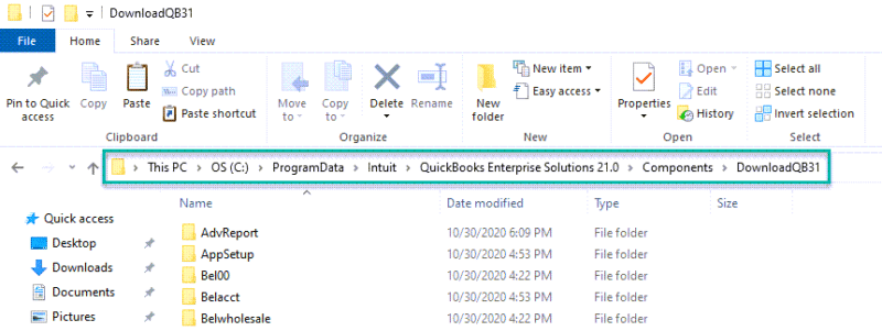 Renaming QuickBooks Folder - Image