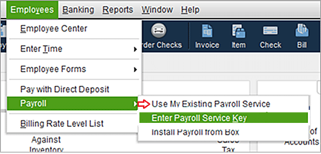 Use My existing payroll service - Screenshot Image