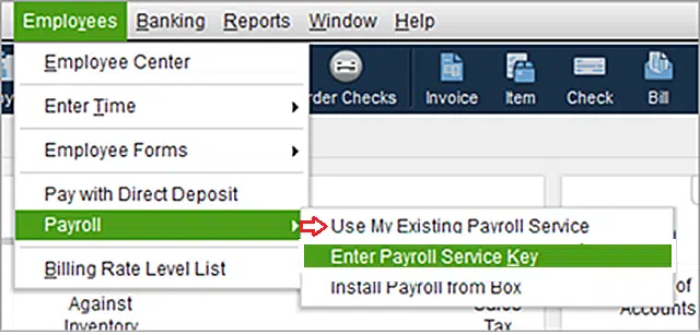 Use My existing payroll service - Screenshot Image