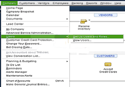 Setup users and roles - Image