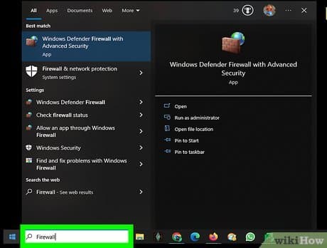 Open firewall - Image