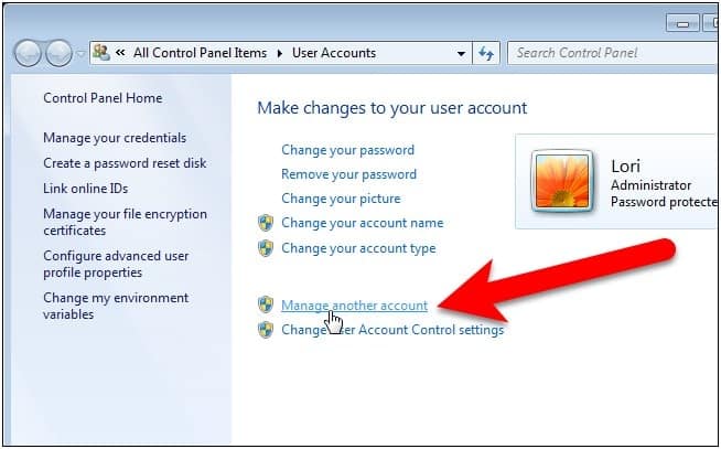 Manage another account - Screenshot1