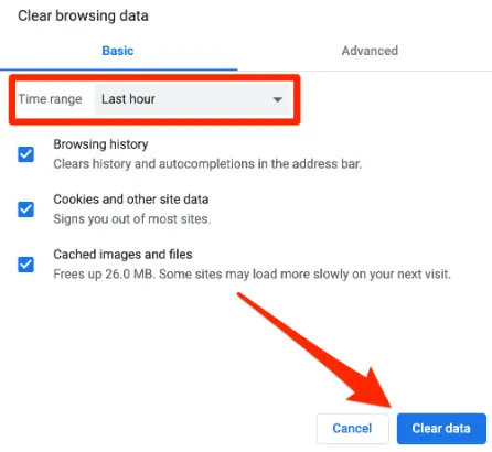 Removing cache from browser’s history - Image