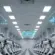 Professional manufacturing factory with production line and accounting dashboard showing cost tracking and profit margins