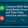 "Common 8004-series QuickBooks errors and fixes banner showing error codes 80040408 and 80070057 with QES Enterprise Support logo"