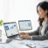 Business professional managing remote bookkeeping with cloud-based accounting dashboards and financial reports