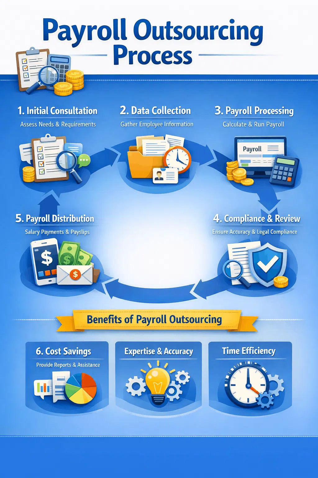 Payroll Outsourcing Process - Infographic